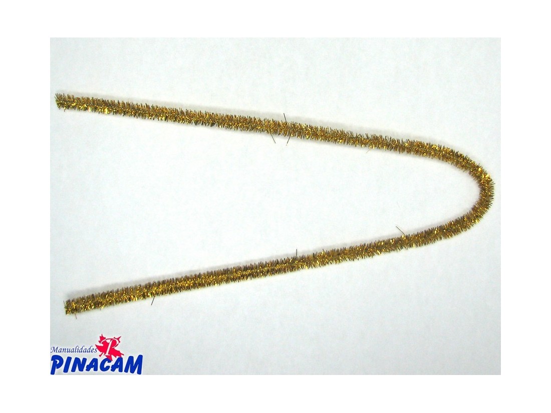 Limpiapipas chenilla metálicas oro 10mm.x30cm 10u. 