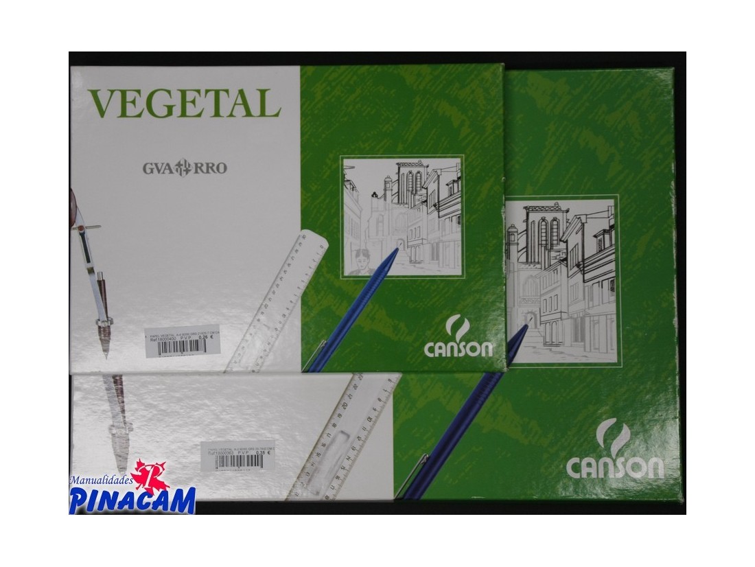 PAPEL VEGETAL A-4 90/95 GRS 21X29.7 CM CANSON