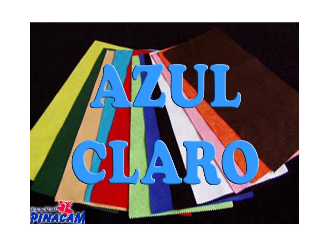 FIELTRO 1mm PLANCHA 40x20cm AZUL CLARO