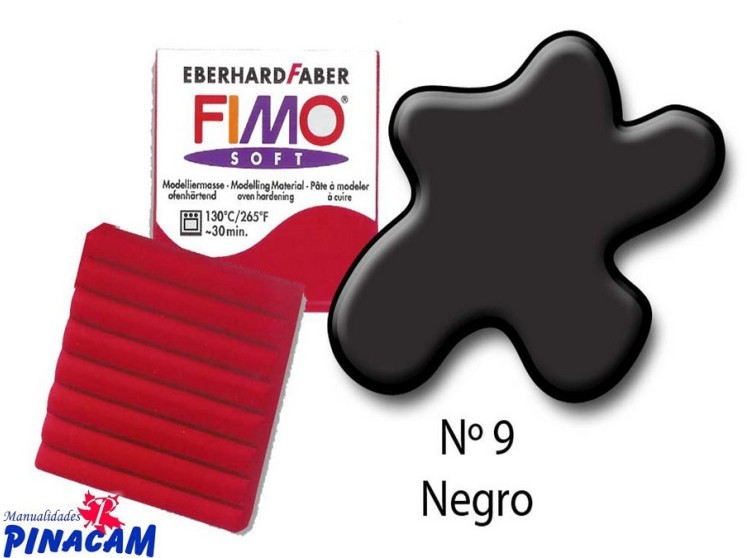 PASTA FIMO SOFT Nº 009 NEGRO 56 grs