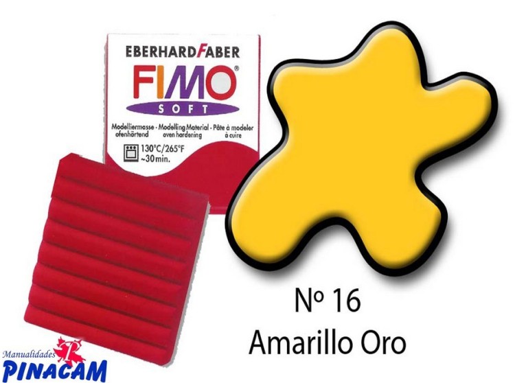 PASTA FIMO SOFT Nº 016 AMARILLO ORO 56 grs