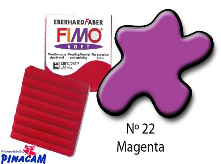 PASTA FIMO SOFT Nº 022 MAGENTA 56 grs