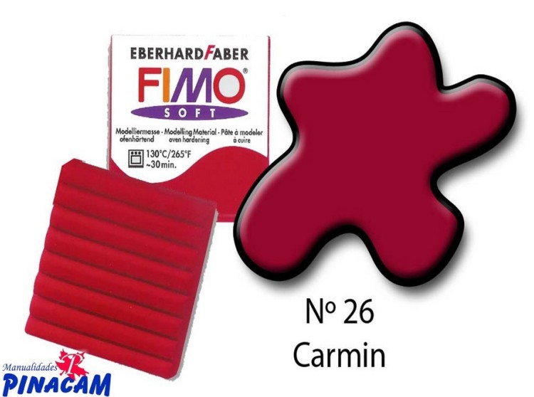 PASTA FIMO SOFT Nº 026 CARMIN 56 grs
