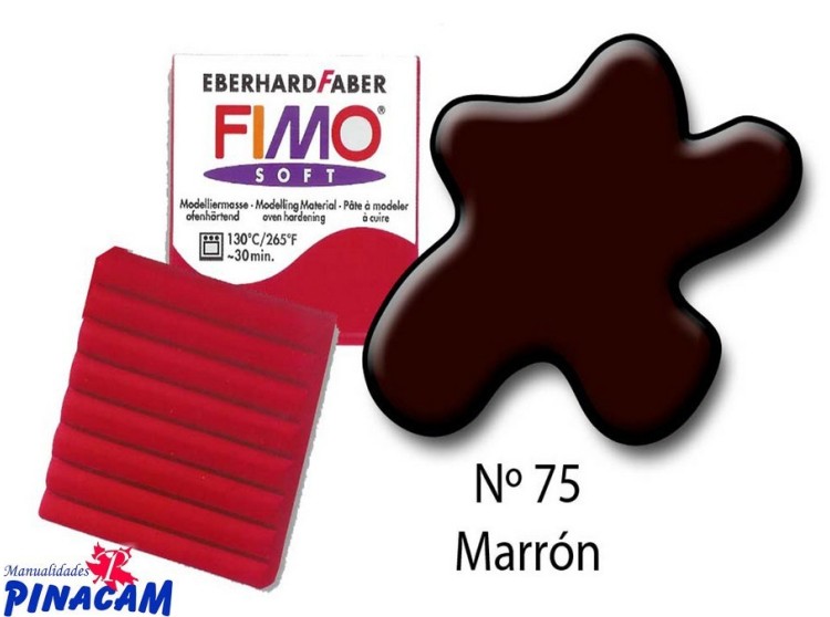 PASTA FIMO SOFT Nº 075 MARRÓN 56 grs