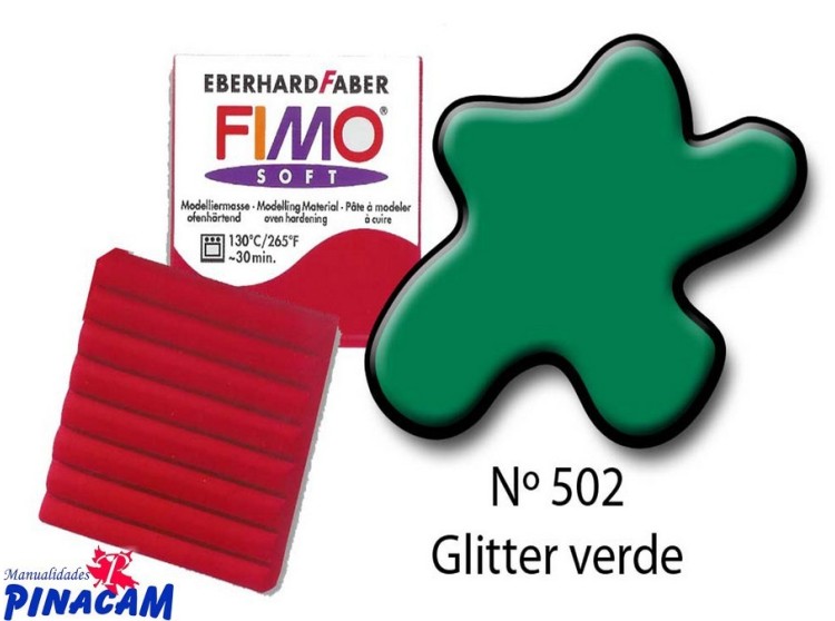 PASTA FIMO EFFECT Nº 502 GLITTER VERDE 56gr