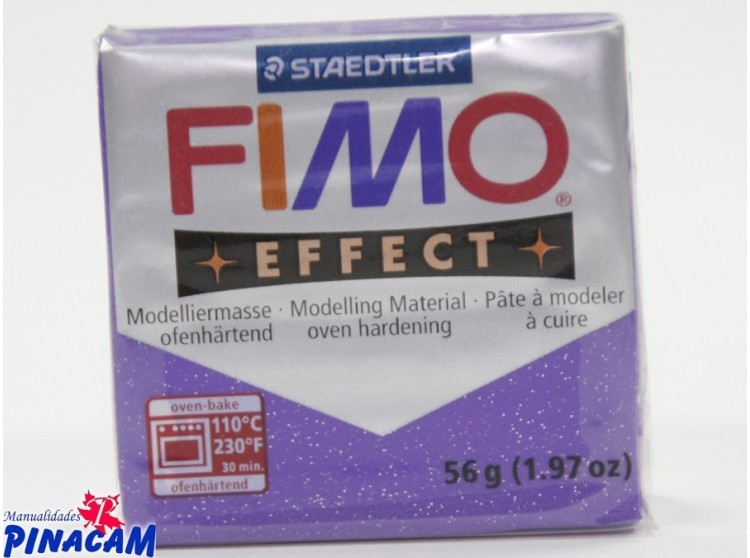 PASTA FIMO EFFECT Nº 602 GLITTER MORADO 56gr